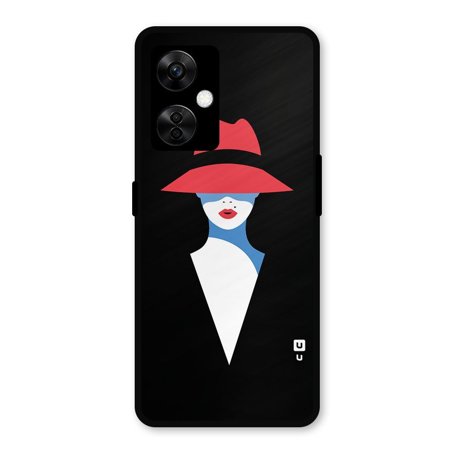 Mysterious Woman Illustration Metal Back Case for OnePlus Nord CE 3 Lite