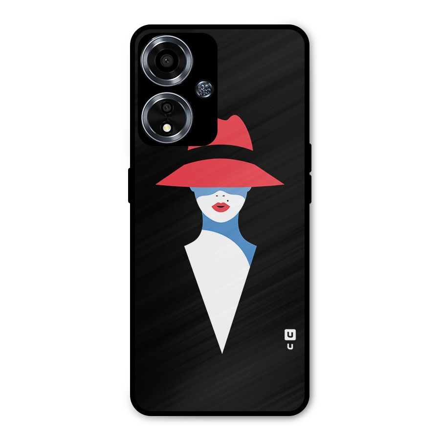 Mysterious Woman Illustration Metal Back Case for Oppo A59