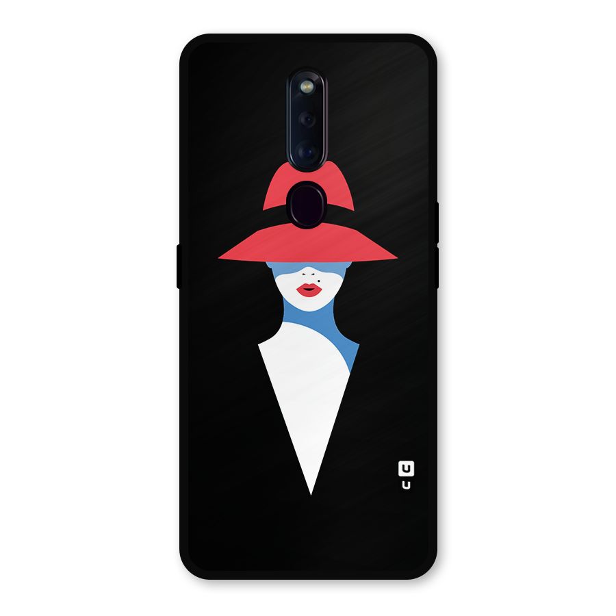 Mysterious Woman Illustration Metal Back Case for Oppo F11 Pro
