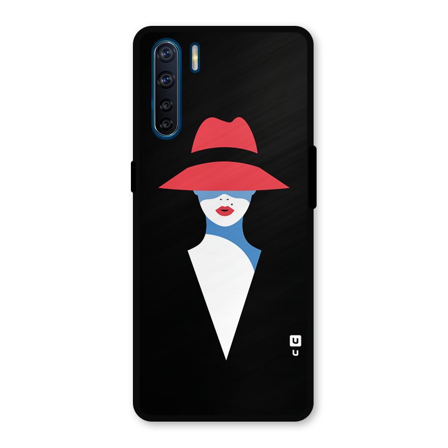 Mysterious Woman Illustration Metal Back Case for Oppo F15