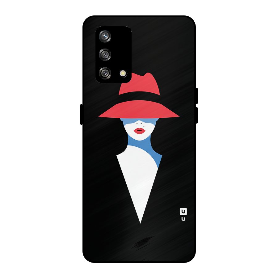Mysterious Woman Illustration Metal Back Case for Oppo F19
