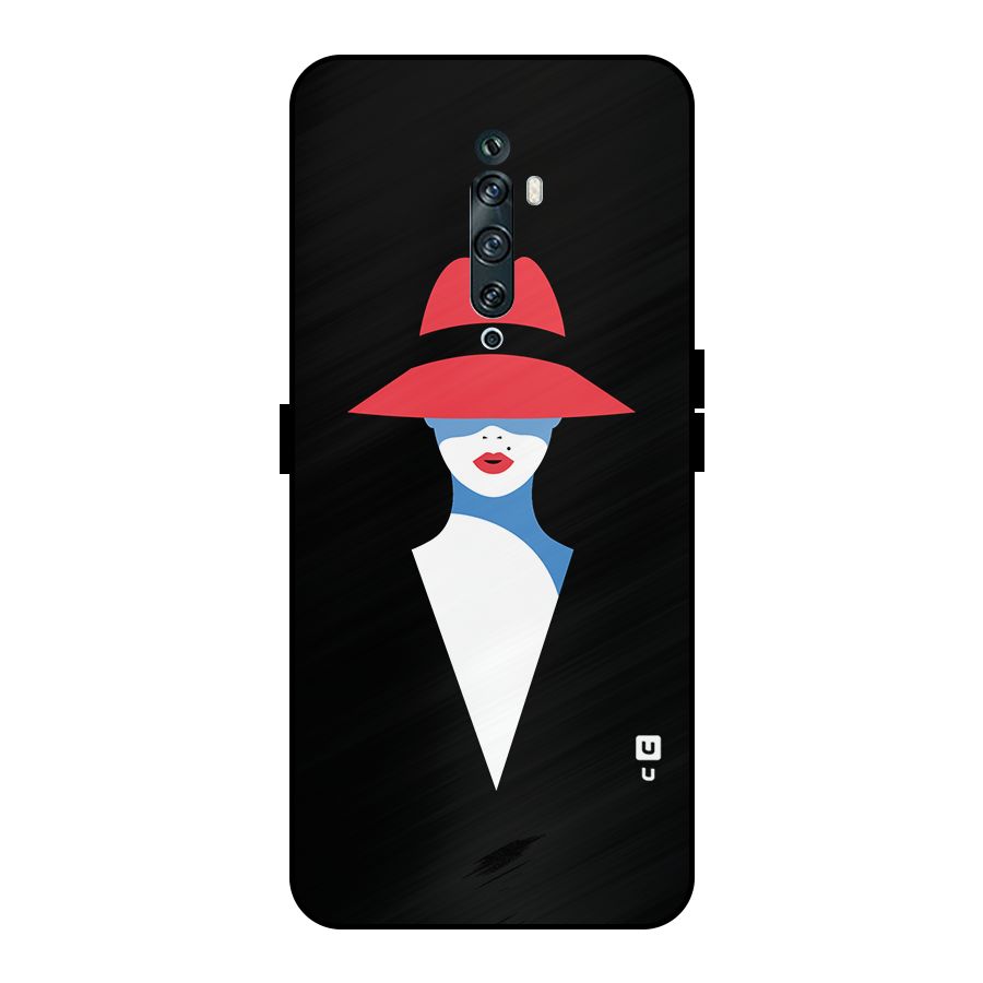 Mysterious Woman Illustration Metal Back Case for Oppo Reno2 Z
