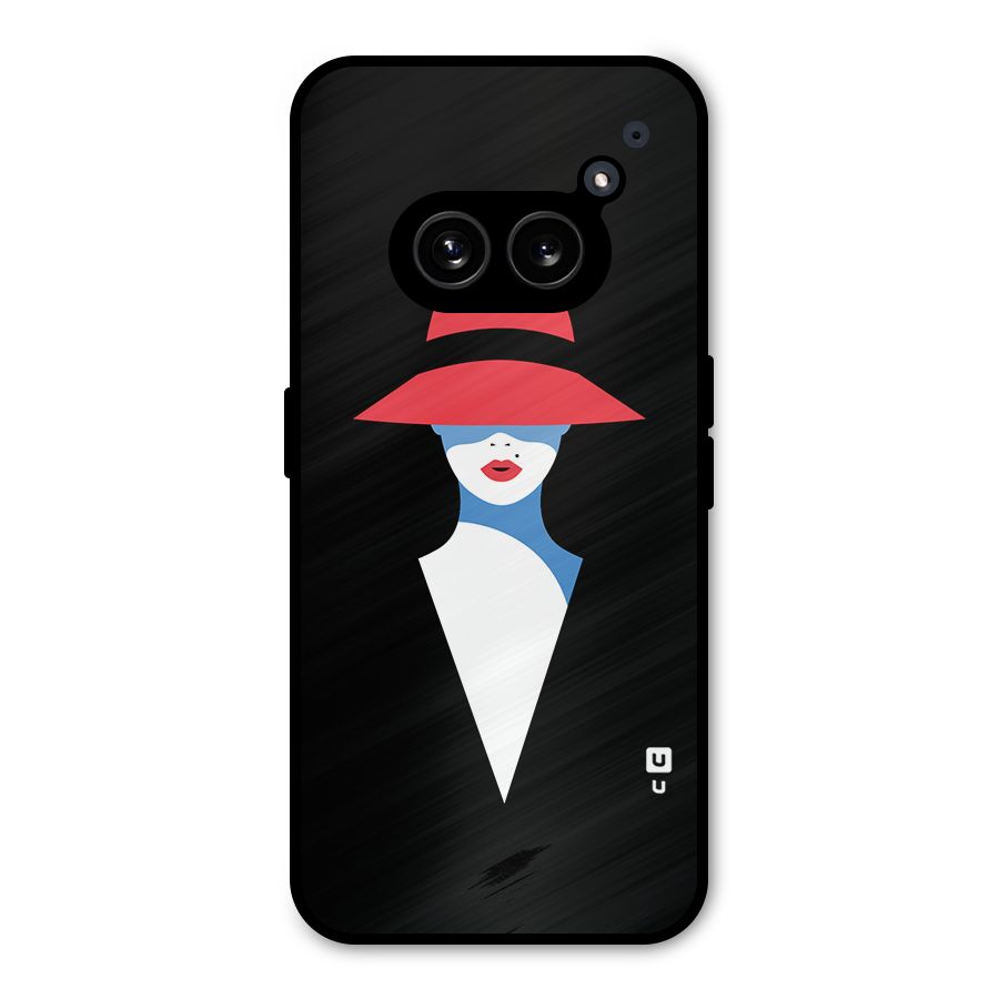 Mysterious Woman Illustration Metal Back Case for Nothing Phone 2a