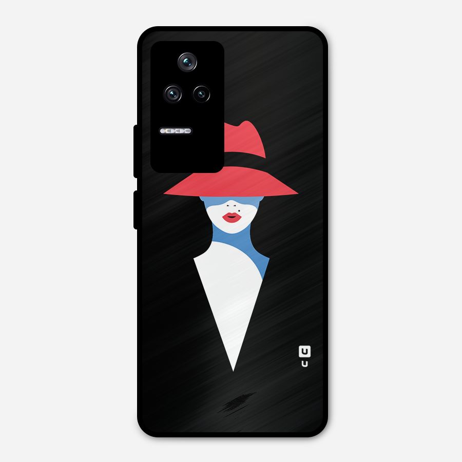 Mysterious Woman Illustration Metal Back Case for Poco F4 5G