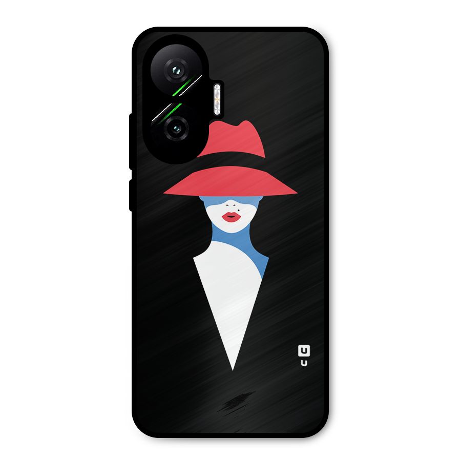 Mysterious Woman Illustration Metal Back Case for Poco F7
