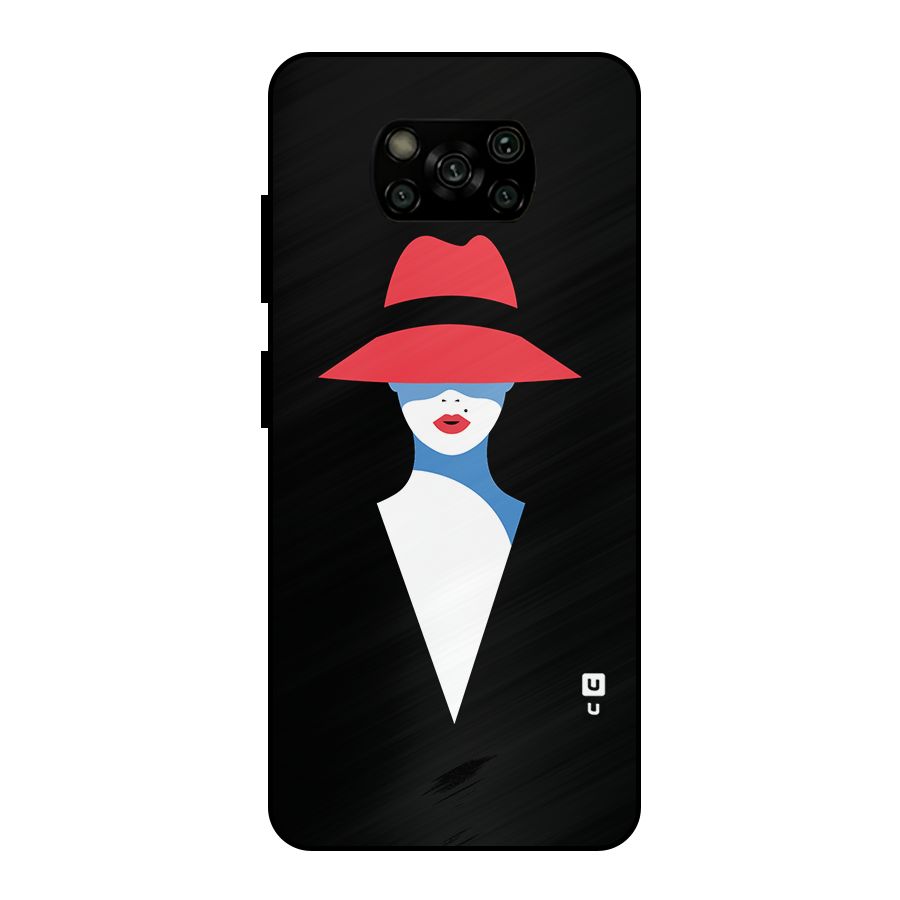 Mysterious Woman Illustration Metal Back Case for Poco X3
