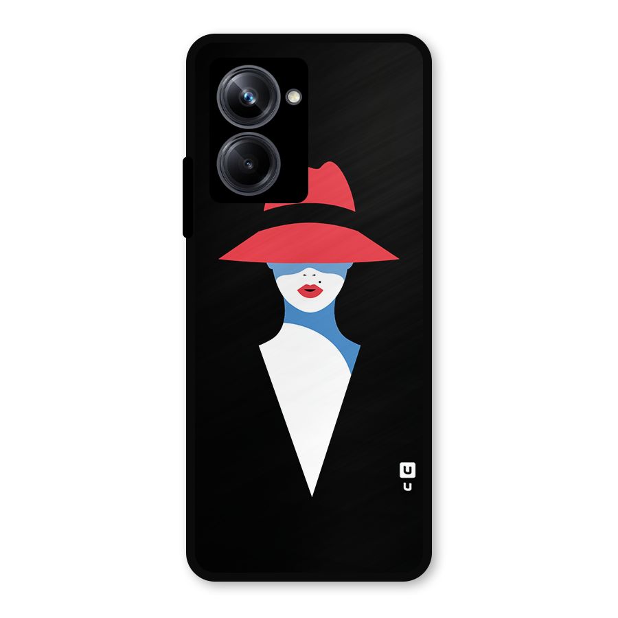 Mysterious Woman Illustration Metal Back Case for Realme 10 Pro
