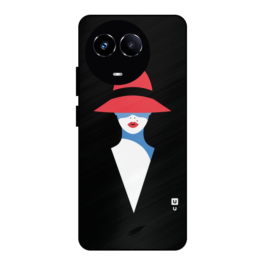 Mysterious Woman Illustration Metal Back Case for Realme 11X