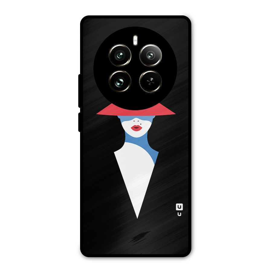 Mysterious Woman Illustration Metal Back Case for Realme 12 Pro