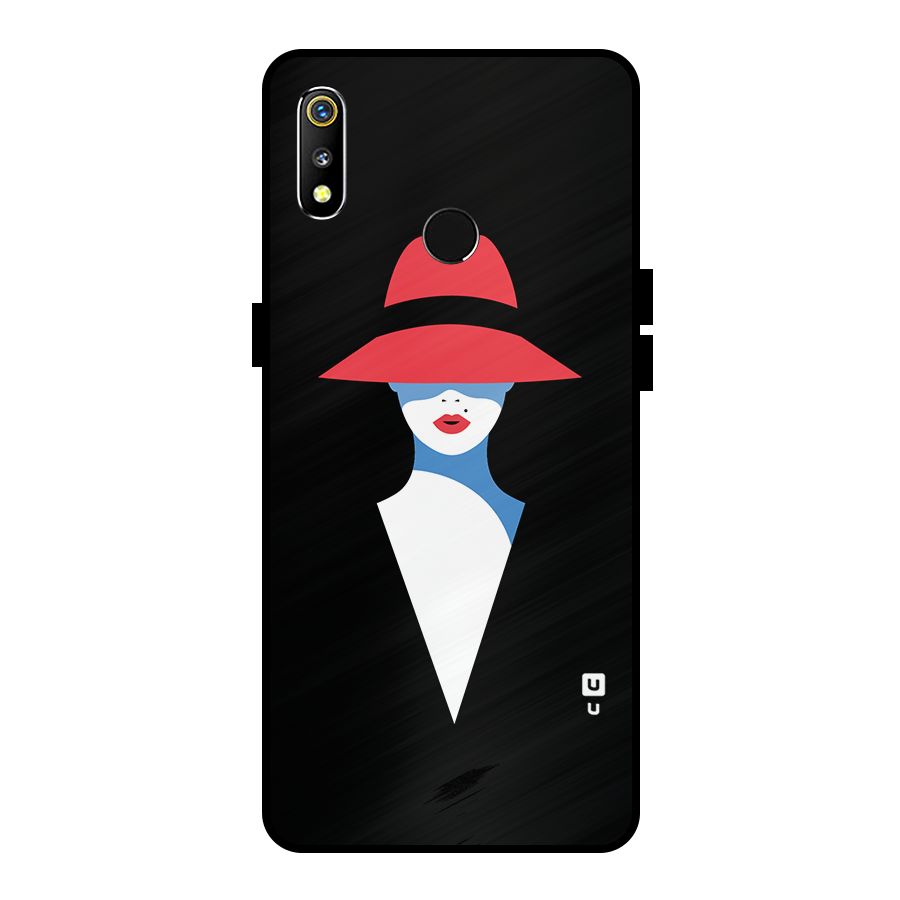 Mysterious Woman Illustration Metal Back Case for Realme 3i