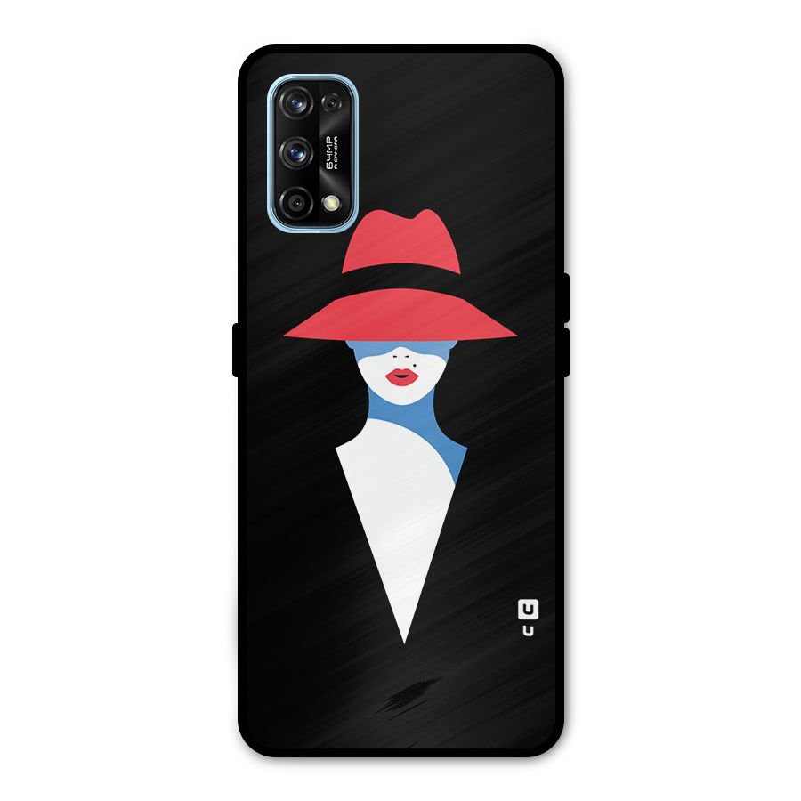 Mysterious Woman Illustration Metal Back Case for Realme 7 Pro