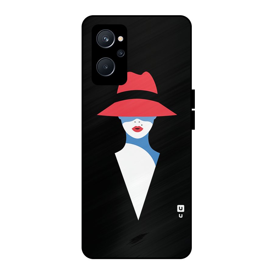 Mysterious Woman Illustration Metal Back Case for Realme 9i 5G
