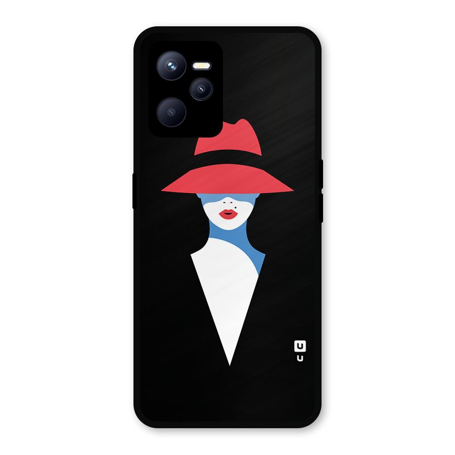 Mysterious Woman Illustration Metal Back Case for Realme C35