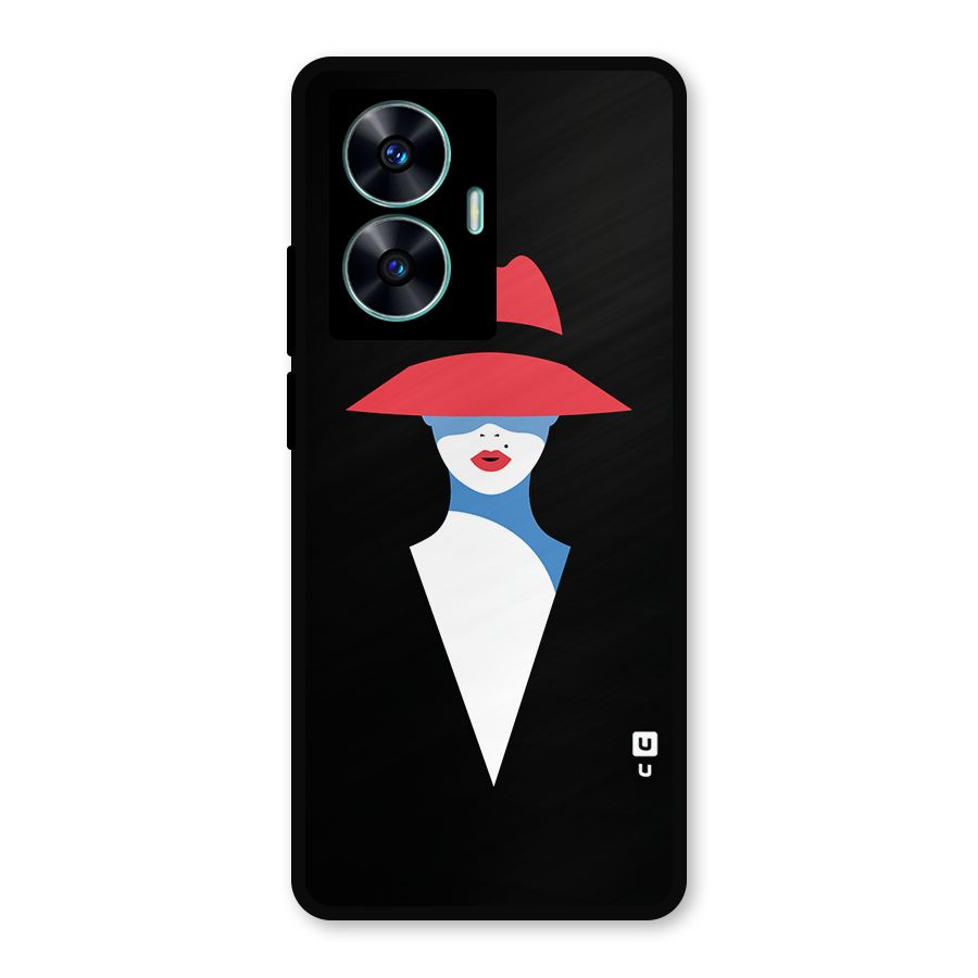 Mysterious Woman Illustration Metal Back Case for Realme C55