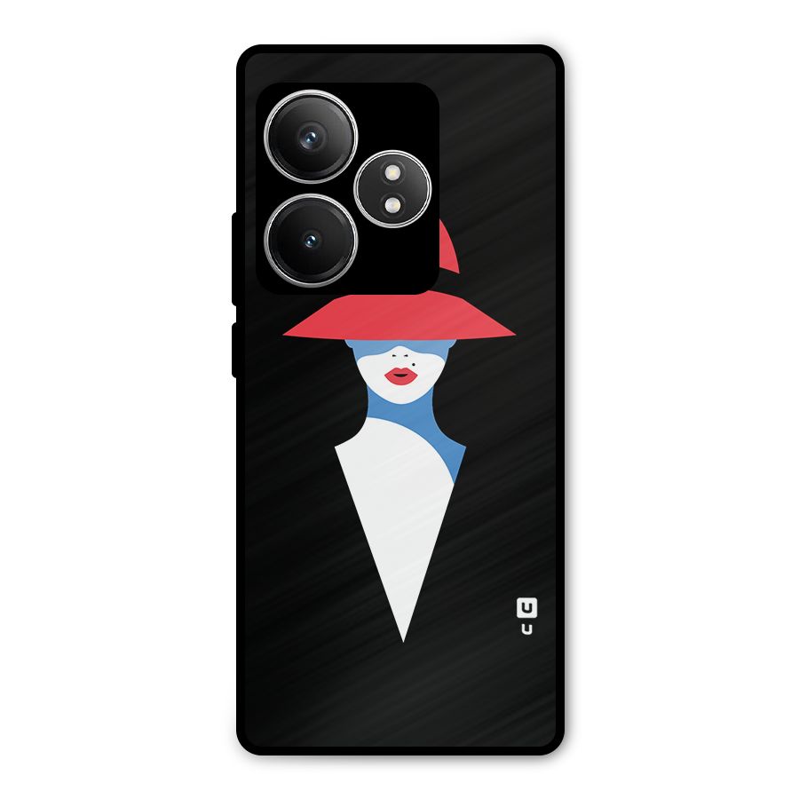 Mysterious Woman Illustration Metal Back Case for Realme GT 6T