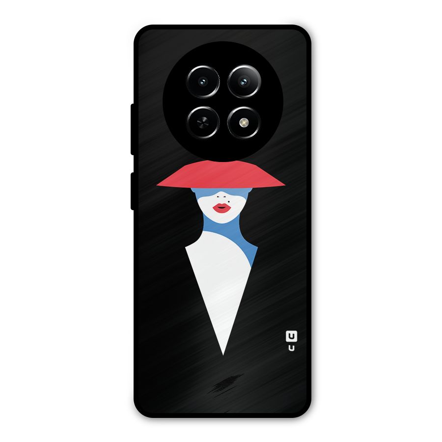 Mysterious Woman Illustration Metal Back Case for Realme Narzo 70x 5G
