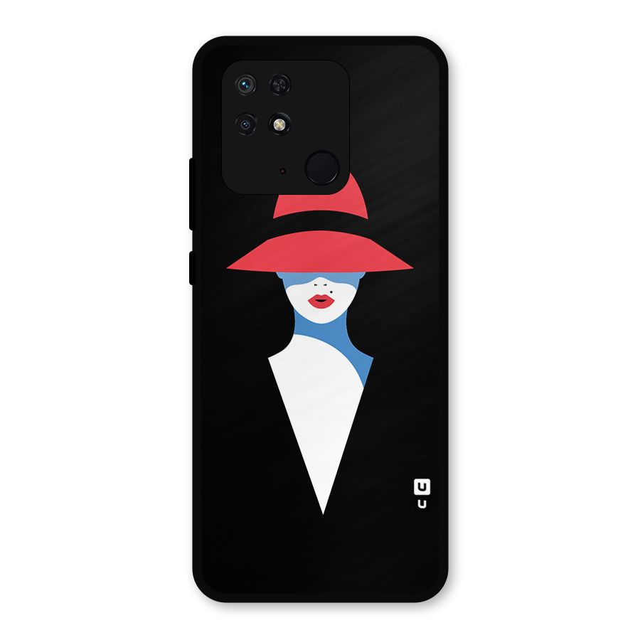 Mysterious Woman Illustration Metal Back Case for Redmi 10