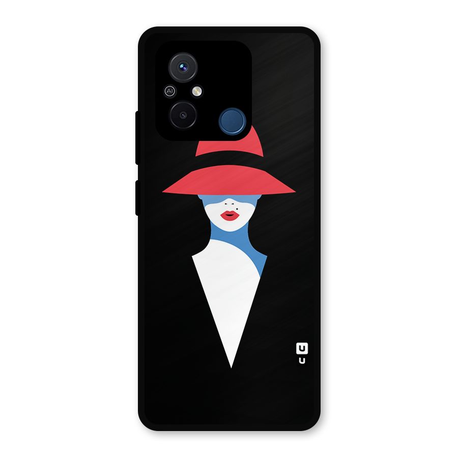 Mysterious Woman Illustration Metal Back Case for Redmi 12C