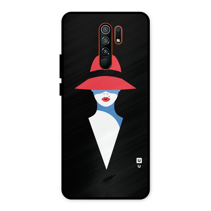 Mysterious Woman Illustration Metal Back Case for Redmi 9 Prime