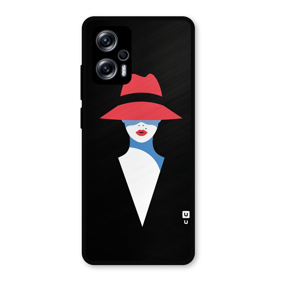 Mysterious Woman Illustration Metal Back Case for Redmi K50i