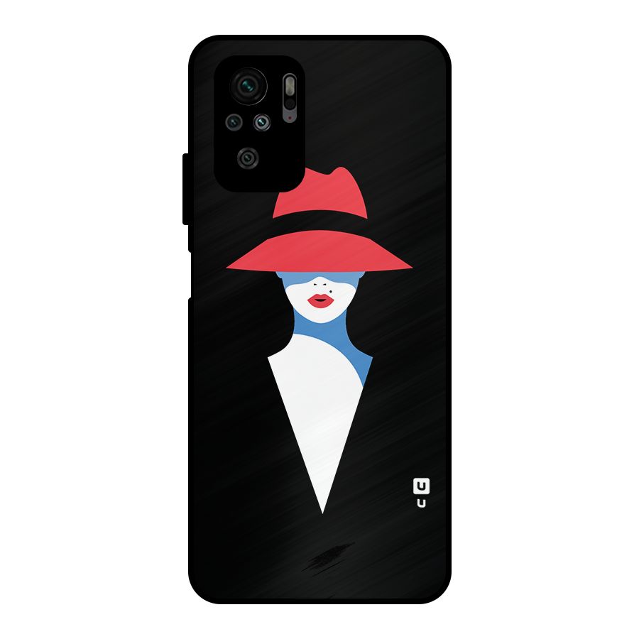Mysterious Woman Illustration Metal Back Case for Redmi Note 10S