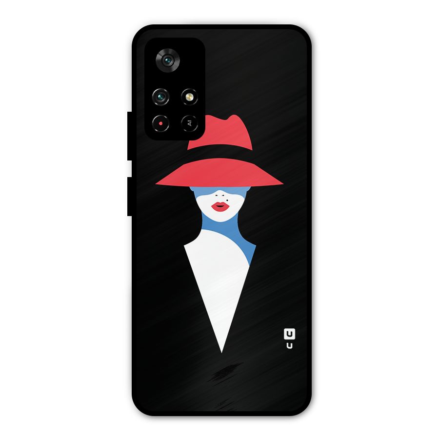 Mysterious Woman Illustration Metal Back Case for Redmi Note 11T 5G