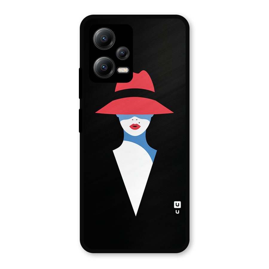 Mysterious Woman Illustration Metal Back Case for Redmi Note 12 5G