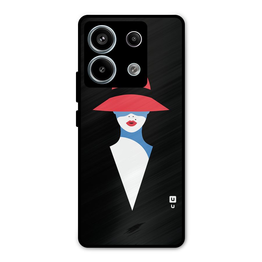 Mysterious Woman Illustration Metal Back Case for Redmi Note 13 Pro 5G