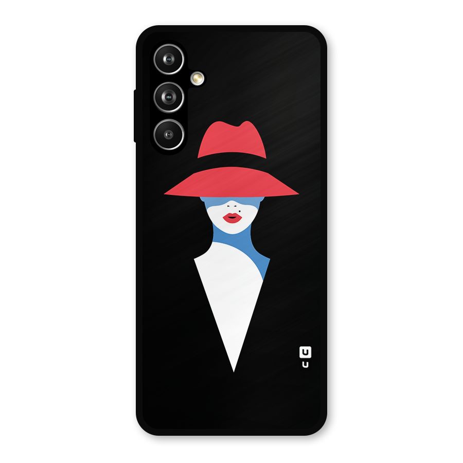 Mysterious Woman Illustration Metal Back Case for Samsung Galaxy M54
