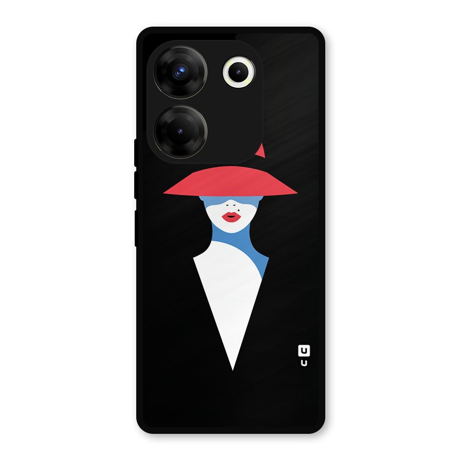 Mysterious Woman Illustration Metal Back Case for Tecno Camon 20