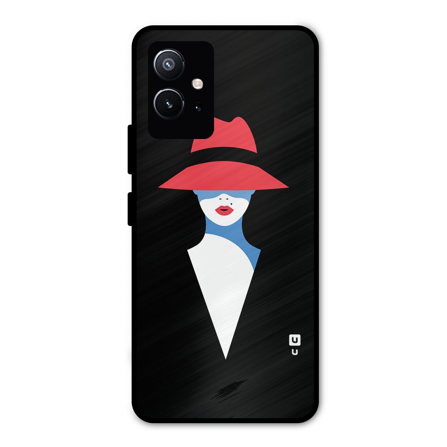 Mysterious Woman Illustration Metal Back Case for Vivo T1 5G