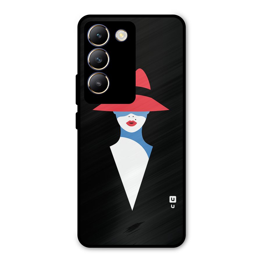 Mysterious Woman Illustration Metal Back Case for Vivo T3 5G