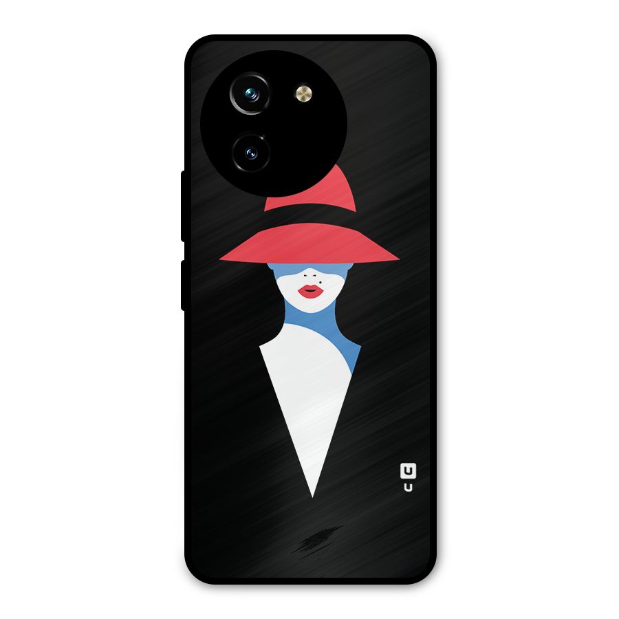 Mysterious Woman Illustration Metal Back Case for Vivo T3x