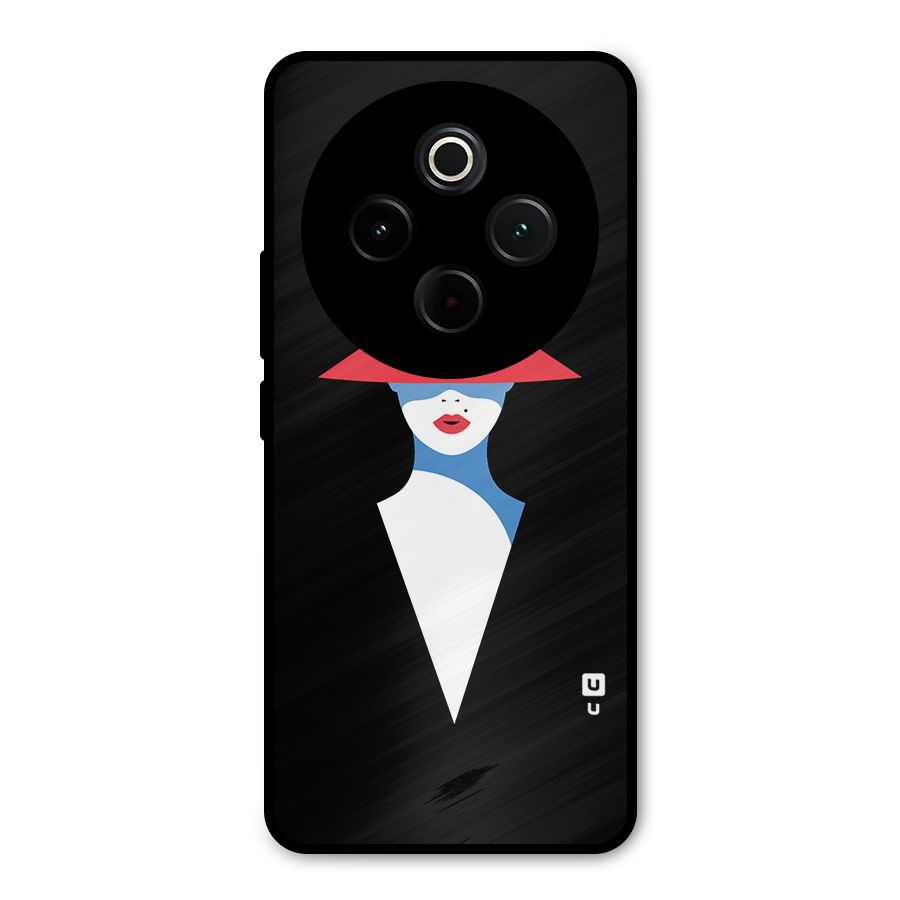 Mysterious Woman Illustration Metal Back Case for Vivo T4