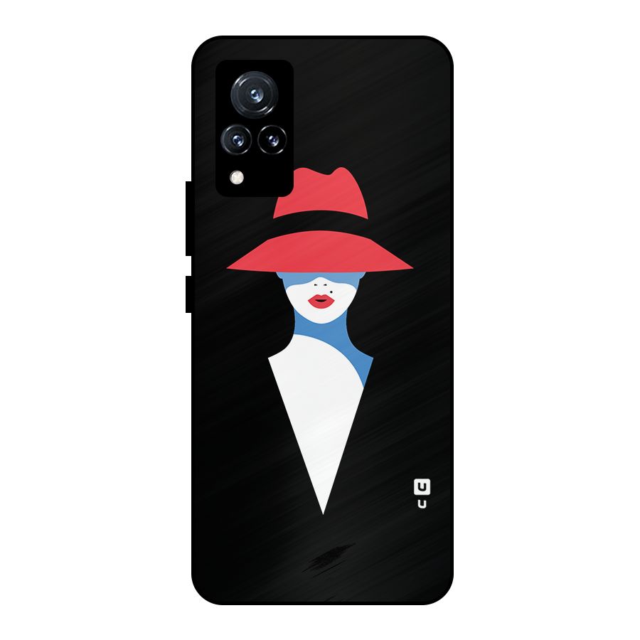 Mysterious Woman Illustration Metal Back Case for Vivo V21 5G