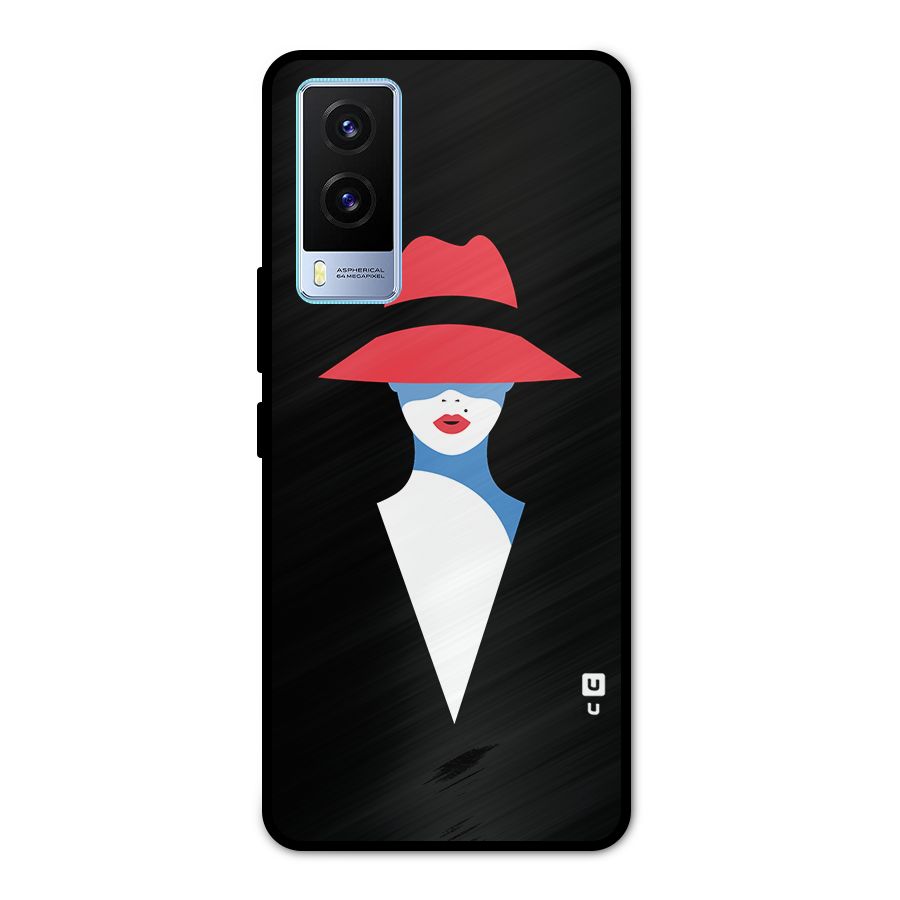 Mysterious Woman Illustration Metal Back Case for Vivo V21e 5G