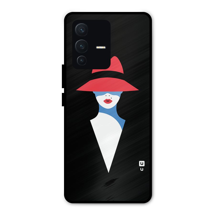 Mysterious Woman Illustration Metal Back Case for Vivo V23 Pro