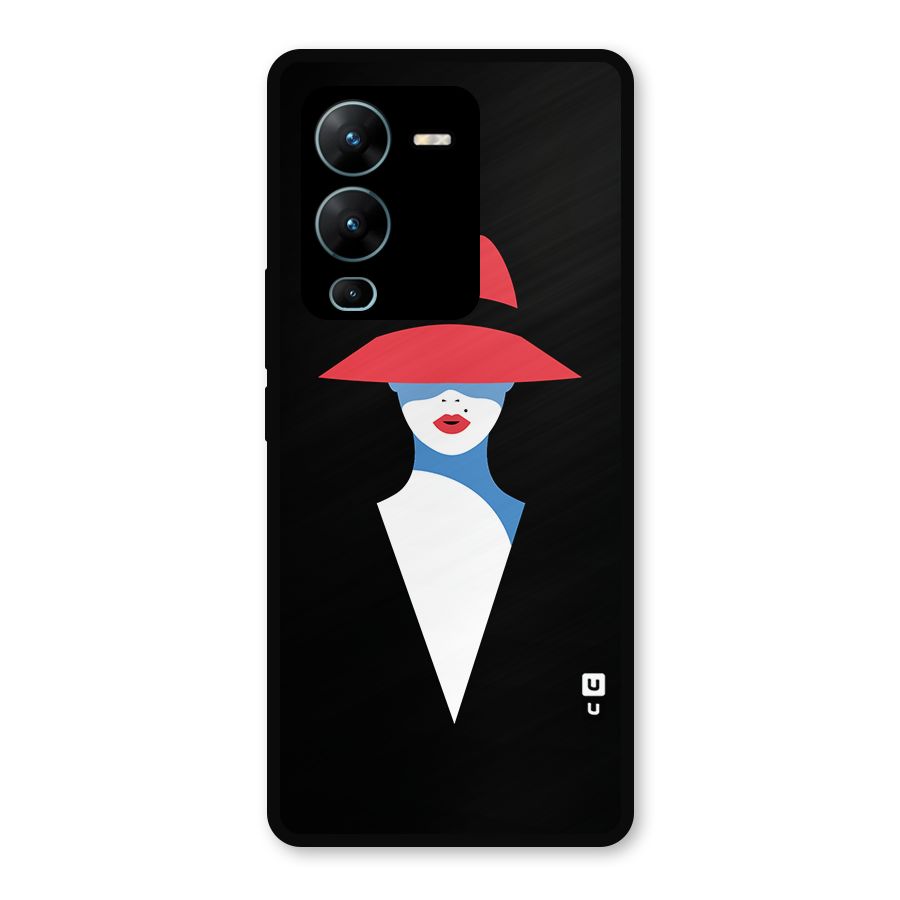 Mysterious Woman Illustration Metal Back Case for Vivo V25 Pro