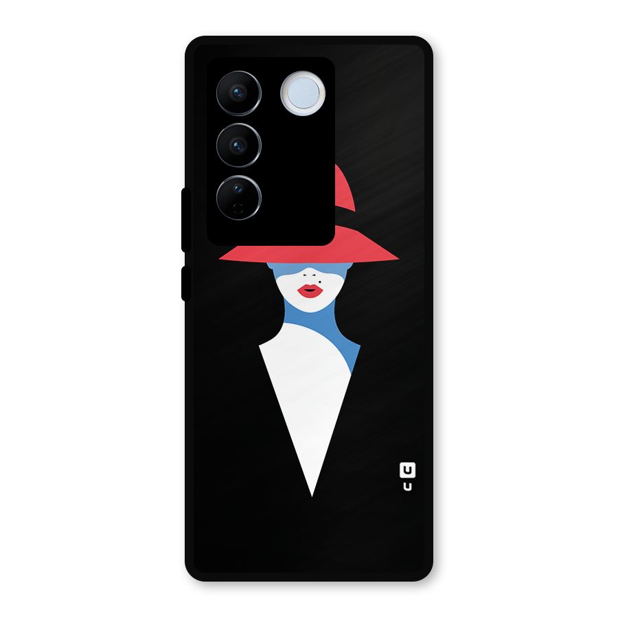Mysterious Woman Illustration Metal Back Case for Vivo V27