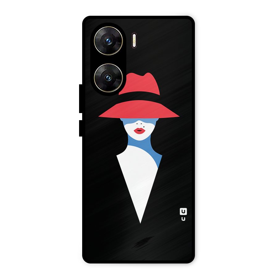Mysterious Woman Illustration Metal Back Case for Vivo V29e