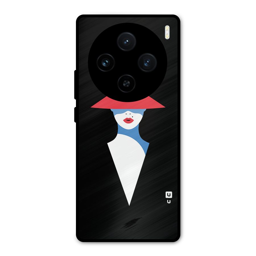 Mysterious Woman Illustration Metal Back Case for Vivo X100