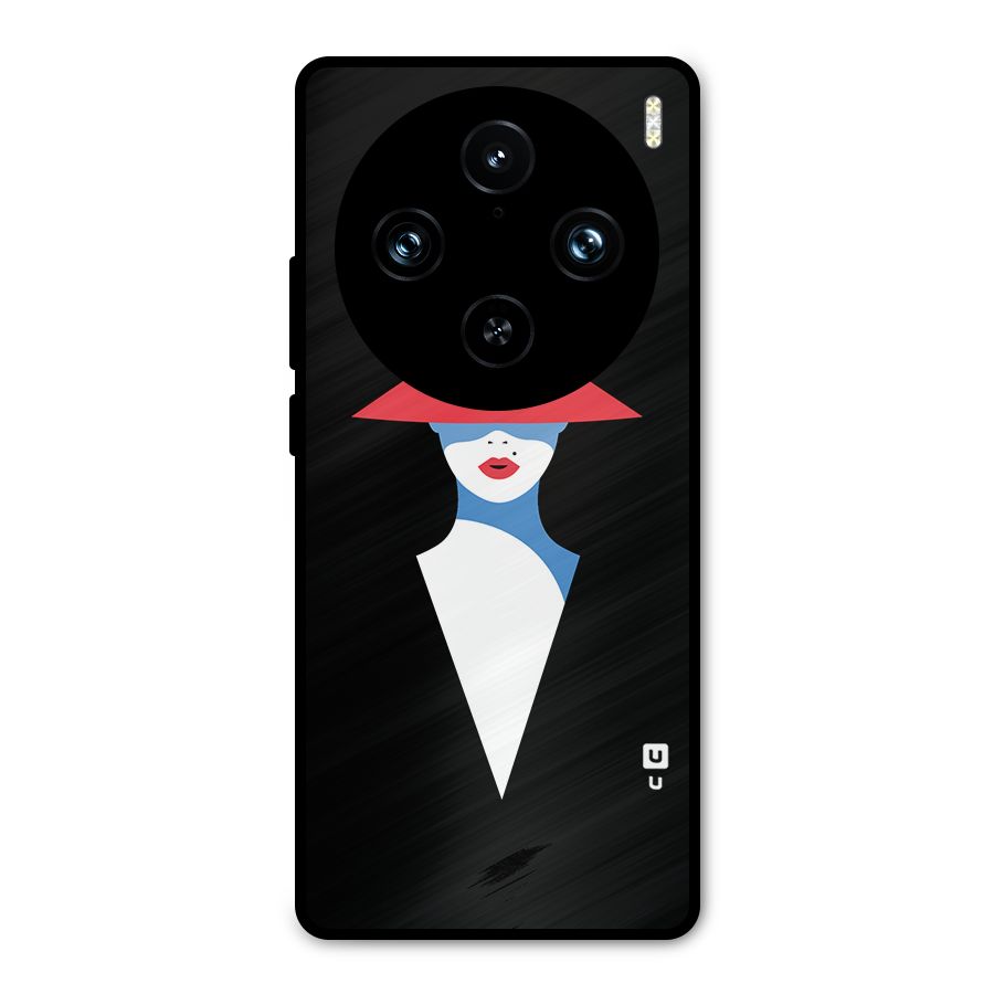 Mysterious Woman Illustration Metal Back Case for Vivo X100 Pro