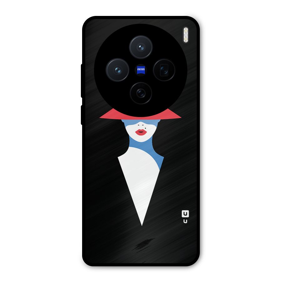 Mysterious Woman Illustration Metal Back Case for Vivo X200