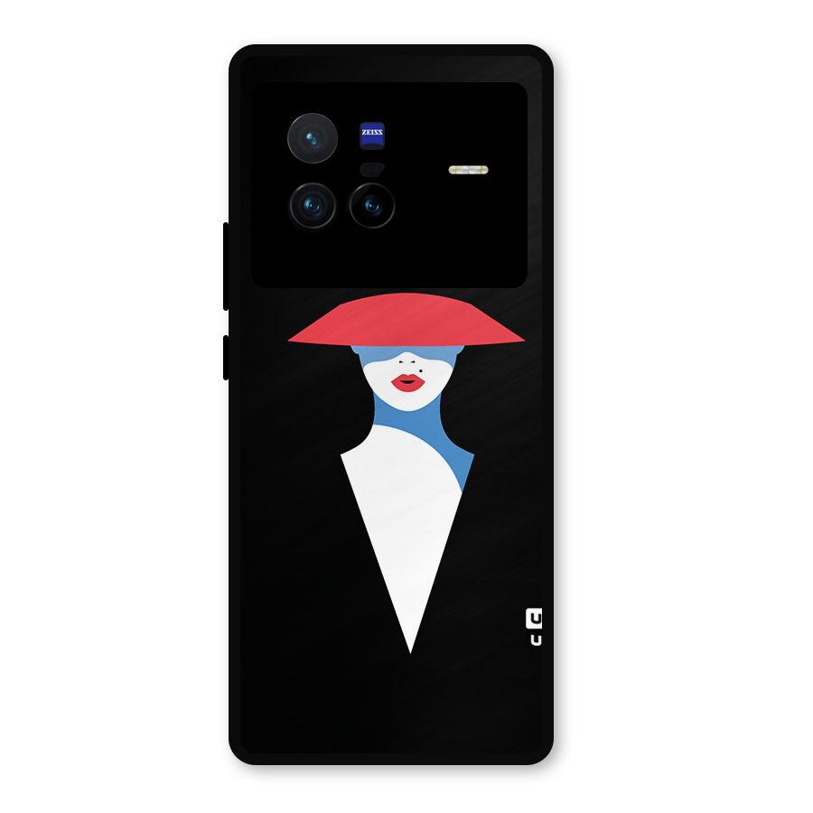 Mysterious Woman Illustration Metal Back Case for Vivo X80