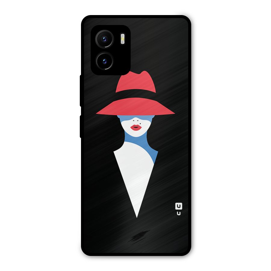 Mysterious Woman Illustration Metal Back Case for Vivo Y15s