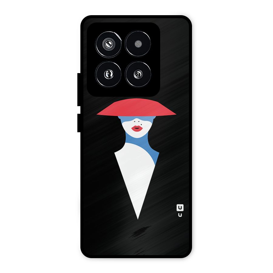 Mysterious Woman Illustration Metal Back Case for Xiaomi 14 Pro