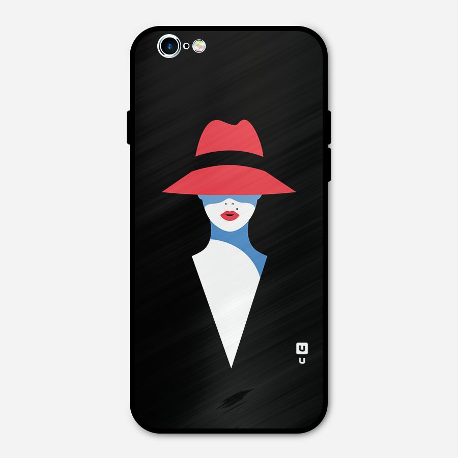 Mysterious Woman Illustration Metal Back Case for iPhone 6 6s
