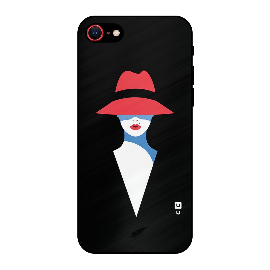 Mysterious Woman Illustration Metal Back Case for iPhone 7
