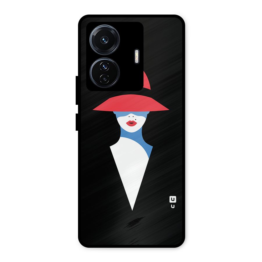 Mysterious Woman Illustration Metal Back Case for iQOO Z6