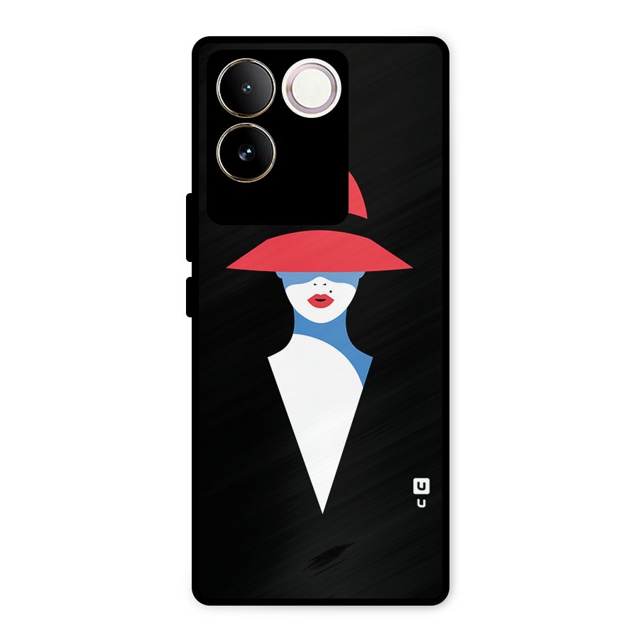 Mysterious Woman Illustration Metal Back Case for iQOO Z7 Pro